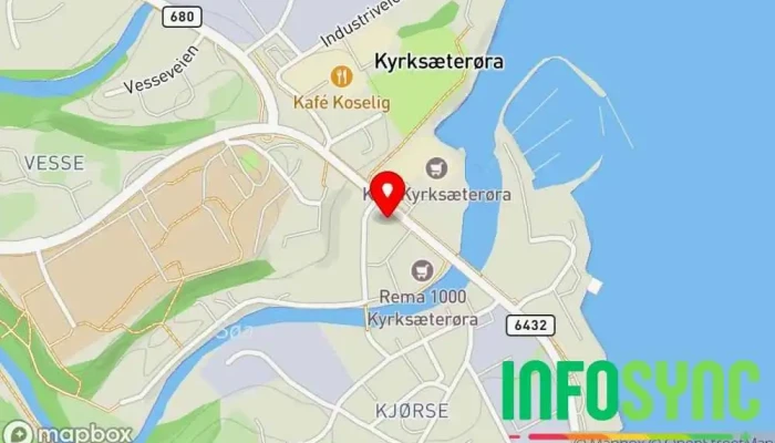 kart over Sodvin Systemer  i Kyrksæterøra