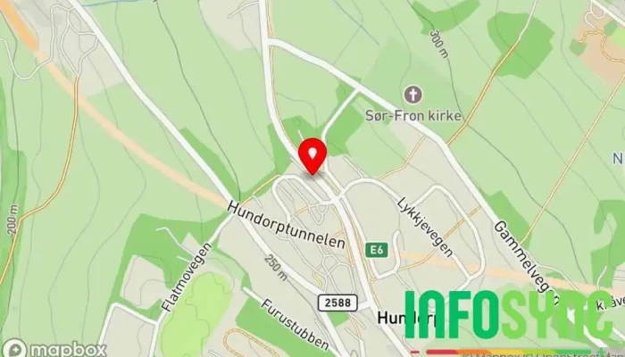 kart over Sør-Fron kommunehus Bussholdeplass i Sør-fron