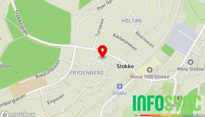 kart over Spilleriet Stokke Spillehall, Bingolokale i Stokke