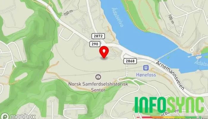 kart over SSG Norge AS avd. Hønefoss Skadedyrbekjempelse i Hønefoss