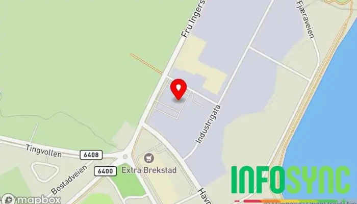 kart over Statens vegvesen, Brekstad trafikkstasjon Biltilsynet i Brekstad