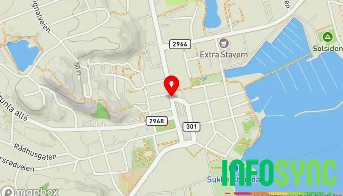 kart over Stavern  i Stavern