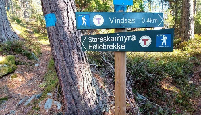 Sti T45 til Vindsås - Norge