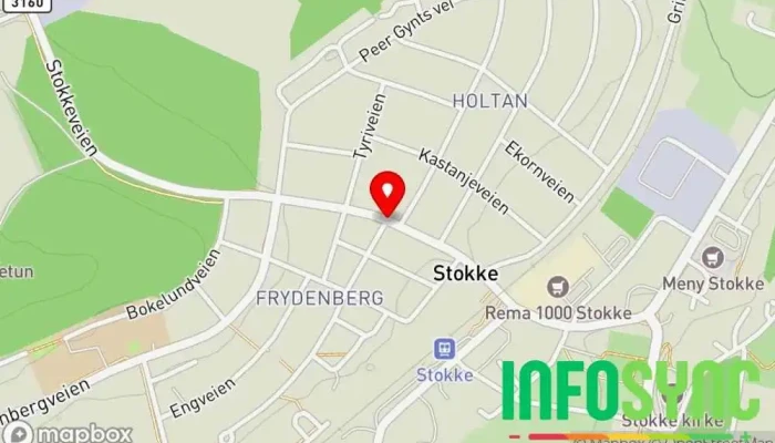 kart over Stokke  i Stokke