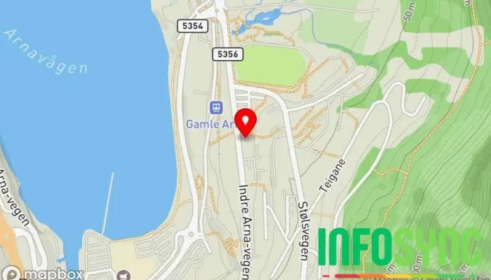 kart over Storaneset Næringspark As  i Indre Arna