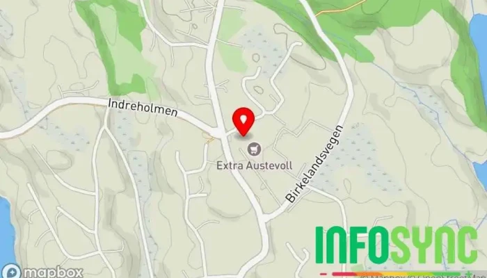 kart over Storebø Busstasjon Biltilsynet i Storebø