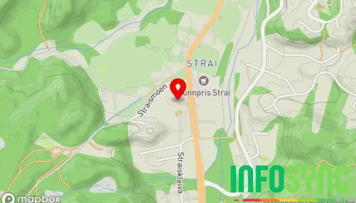 kart over Straitunet omsorgssenter Eldreomsorg i Kristiansand