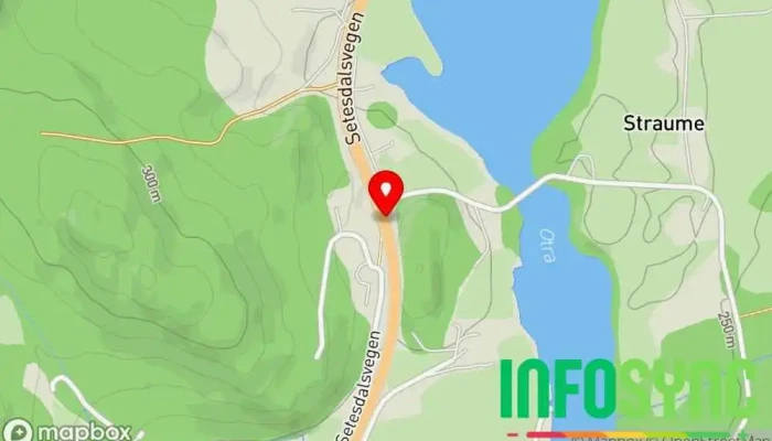kart over Straume Bussholdeplass i Rysstad