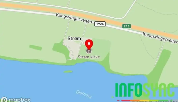 kart over Strøm kirke Kirke i Skarnes