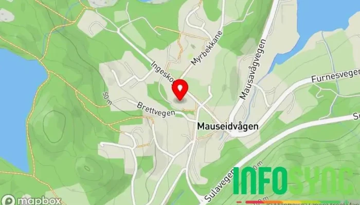 kart over Sula Rutelag AS Busselskap, Bussreiseselskap i Mauseidvågen