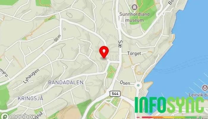 kart over Sunnhordland kraftlag AS (SKL) Kraftverk i Stord