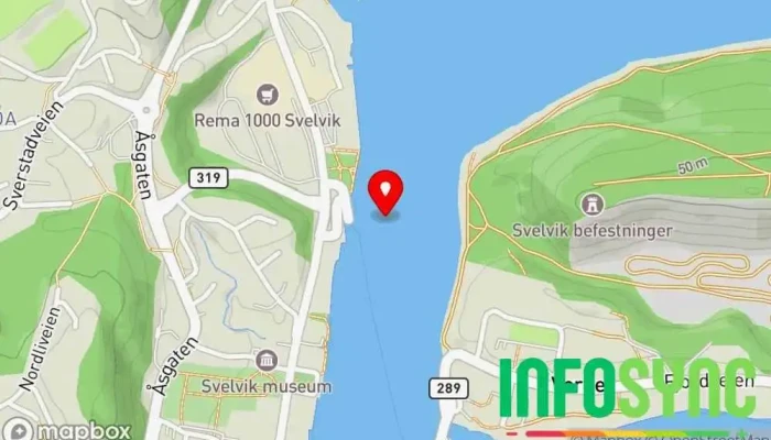 kart over Svelvikstrømmen Turistattraksjon i Svelvik