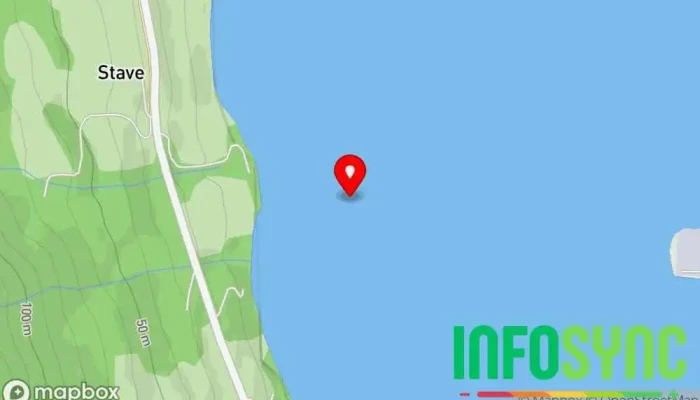 kart over Sykkylvsfjorden Fjord i Ikornnes