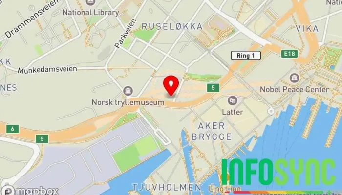 kart over Sysint AS IT-konsulent i Oslo