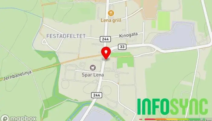 kart over Syskrinet AS Butikk i Lena