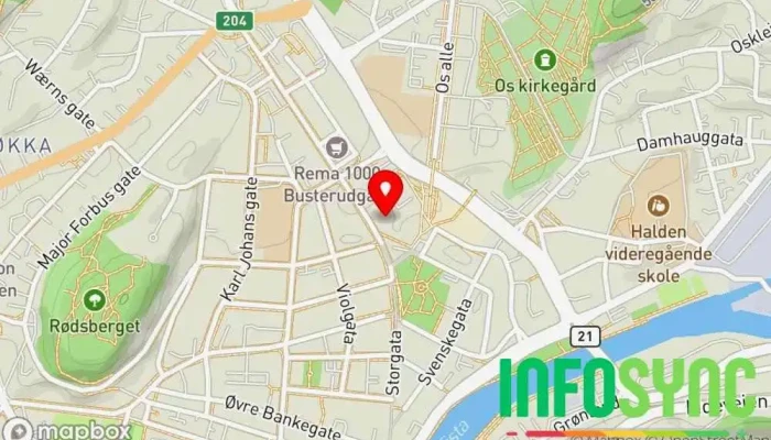 kart over Systemfag Norge AS Hovedkontor i Halden
