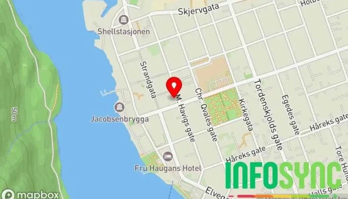 kart over Teknikk og prosjekt AS Teknisk konsulent i Mosjøen