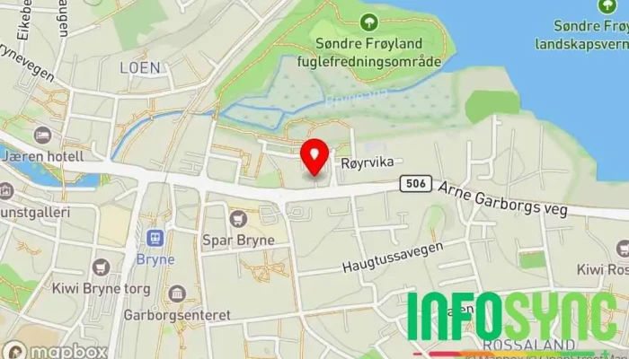 kart over Time kommune Kommunalt administrasjonskontor i Bryne