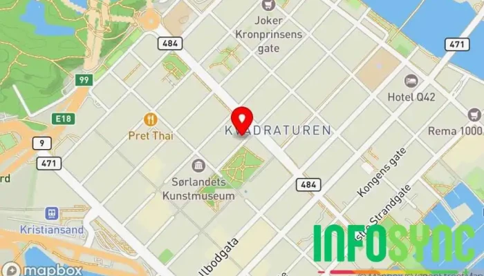 kart over TolkSør - Tolketjenesten Kristiansand Oversetter, Språkskole i Kristiansand