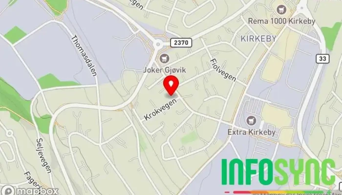 kart over Toten Tur AS Turoperatør, Bussutleie, Bussreiseselskap i Gjøvik