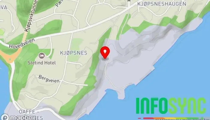 kart over Tysfjord Arbeidsmannsforening Forening eller organisasjon i Kjøpsvik