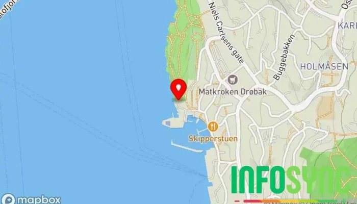 kart over Universitetets Marinbiologisk Feltstasjon Forskningsinstitutt i Drøbak
