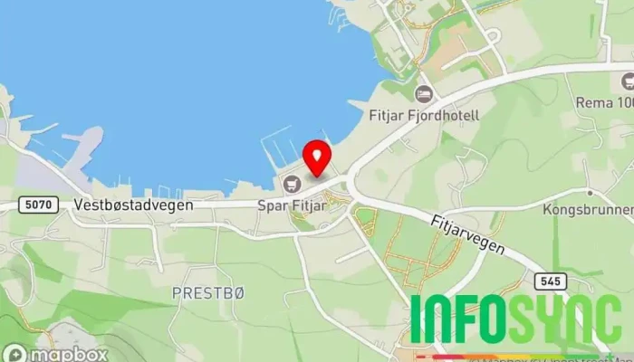 kart over UPS Access Point Frakt- og posttjeneste, Budtjeneste i Fitjar