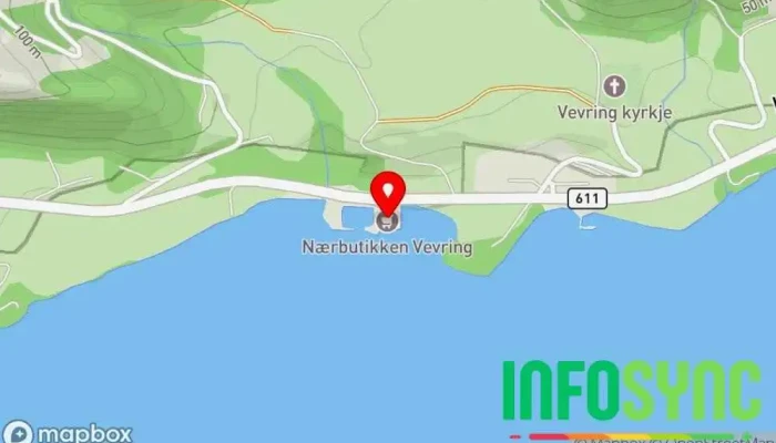 kart over UPS Access Point Frakt- og posttjeneste, Budtjeneste i Naustdal