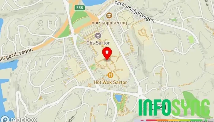 kart over UPS Access Point Frakt- og posttjeneste, Budtjeneste i Straume