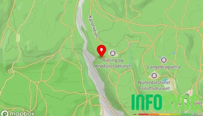 kart over Utsikts-benken Turområde i Drammen