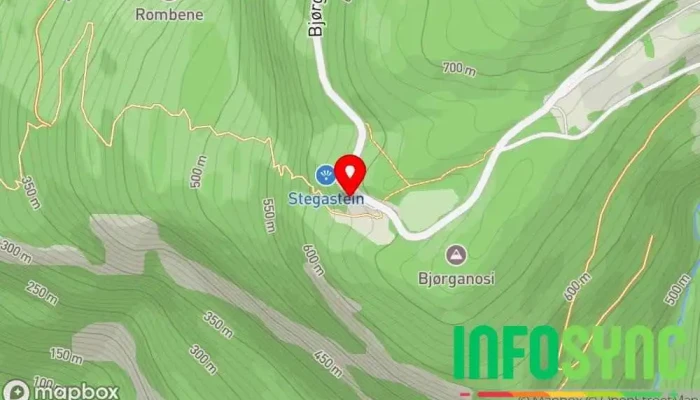 kart over Utsiktspunkt - Stegastein Fjord i Aurland
