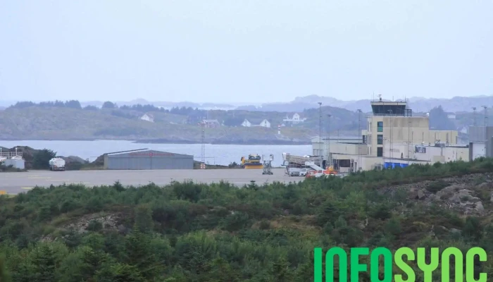 Utsiktspunkt mot flyplassen. - Avaldsnes