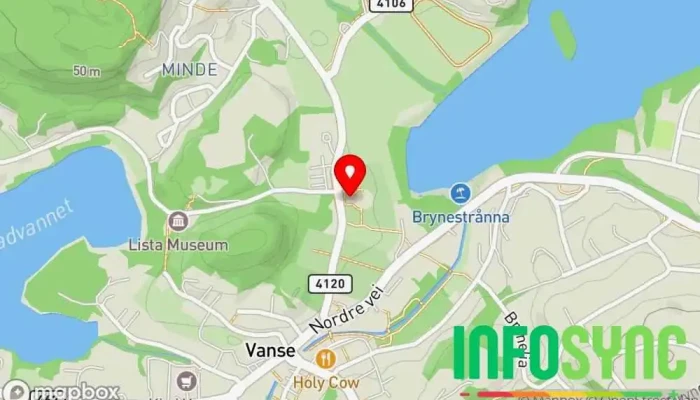 kart over Vanse kirke Kirke i Vanse
