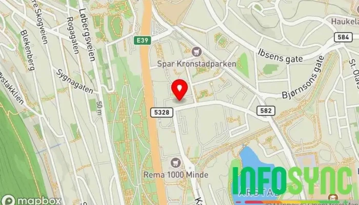 kart over Veidekke Bygg Bergen Bygg- og anleggsfirma, Entreprenør i Bergen