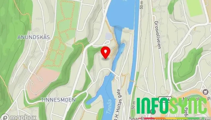 kart over Verdensarvsenteret Museum, Turistattraksjon i Notodden