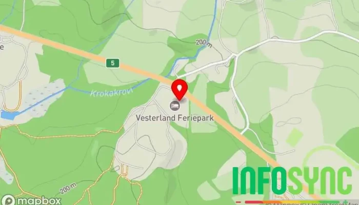 kart over Vesterland Feriepark Hotell, Feriepark i Kaupanger