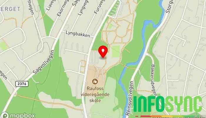 kart over Vestre Toten Frivilligsentral Utstyrsutleie i Raufoss