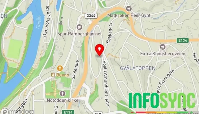kart over Vi-Tr Konsult Vidar Trae  i Notodden