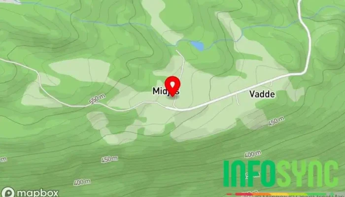 kart over Vidsyn Midjås Hytteutleie i Dalen
