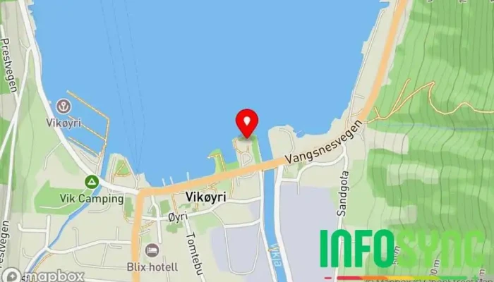 kart over Vik turistinformasjon Turistinformasjon i Vik i Sogn