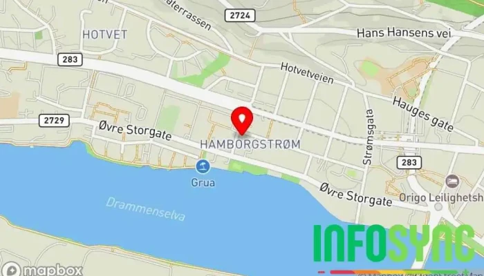 kart over Viken Lås og Sikkerhet AS Låsesmed, Elektrisk installasjon, Leverandør av sikkerhetsutstyr, Sikkerhetstjeneste, Leverandør av sikkerhetssystemer i Drammen