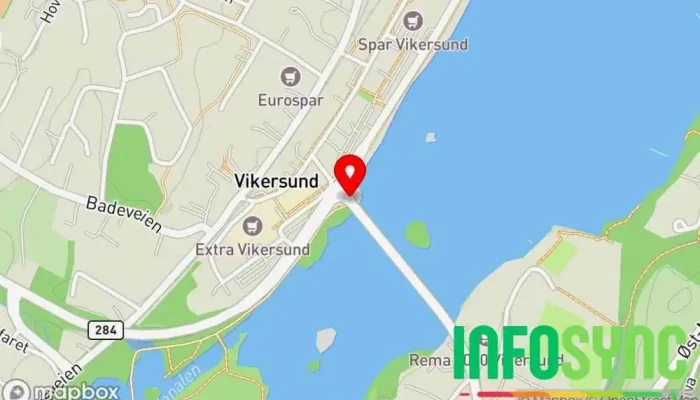 kart over Vikersundbrua Bro i Vikersund