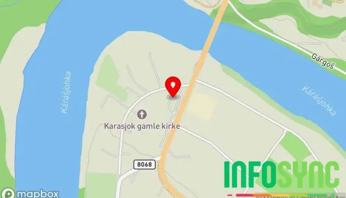 kart over Viking Karasjok Bilberging i Karasjok