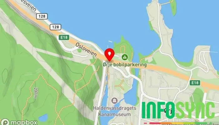 kart over Visit Indre Østfold Turistinformasjon i Ørje