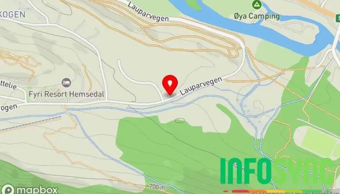 kart over Vister Hemsedal Eiendomsutvikler i Hemsedal
