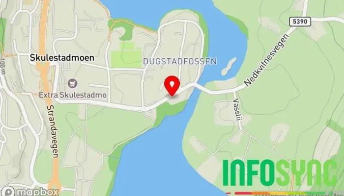 kart over Voss Active Arrangør av utendørsaktiviteter, Eventbyrå i Skulestadmo