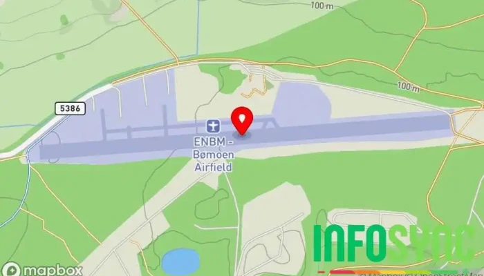 kart over Voss flyplass Flyplass i Voss