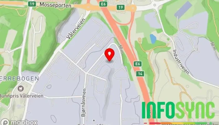 kart over Vy Buss, avdeling Moss Bussreiseselskap, Turoperatør i Moss