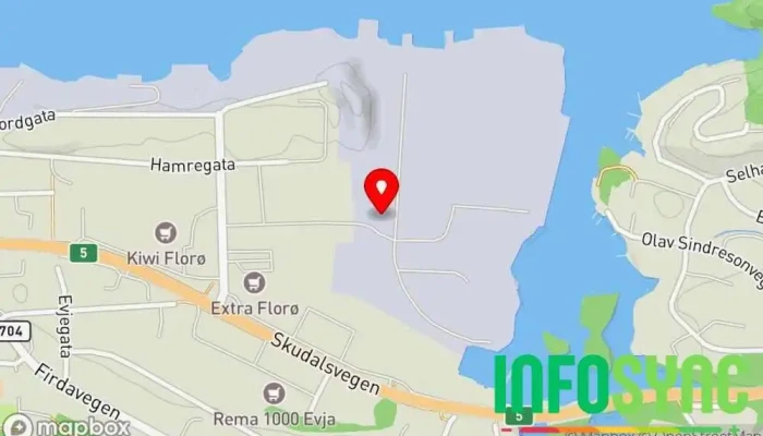 kart over Westcon Yards Florø Skipsverft i Florø