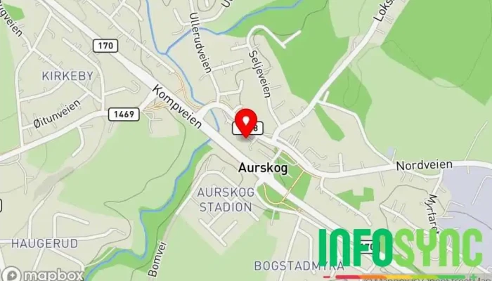 kart over Wifo revisjon Regnskapsfirma i Aurskog